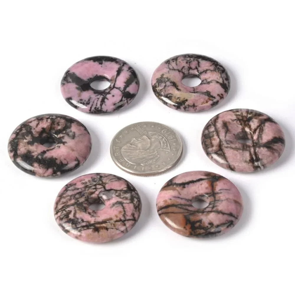 Rhodonite and Lucky Coin Necklace | Handmade - Picture 5 of 5